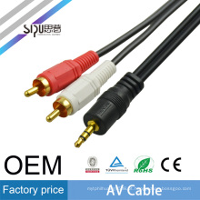 SIPU alta qualidade 3.5mm a 2 rca av cabo rs232 atacado av cabo de saída melhor preço de cabo de áudio e vídeo